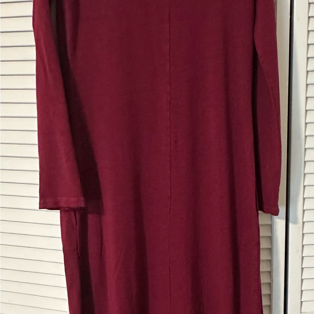 Bryn Walker cotton knit dress burgundy extra small
